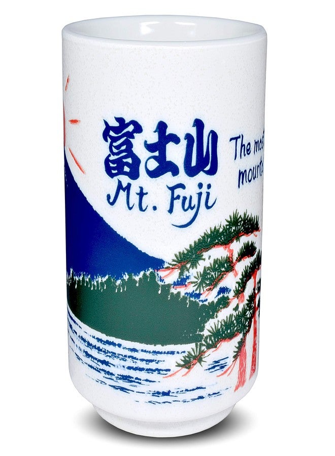 Mino Ware Japanese Yunomi Sushi Tea Cup Mino Ware, Mount Fuji Print - Image 3